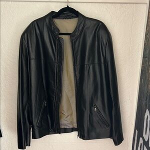 Versace Black Leather Jacket